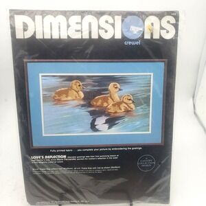 Dimensions Waterbirds Ducks Counted Cross Stitch #1352 Vtg 1988 Loves Reflection